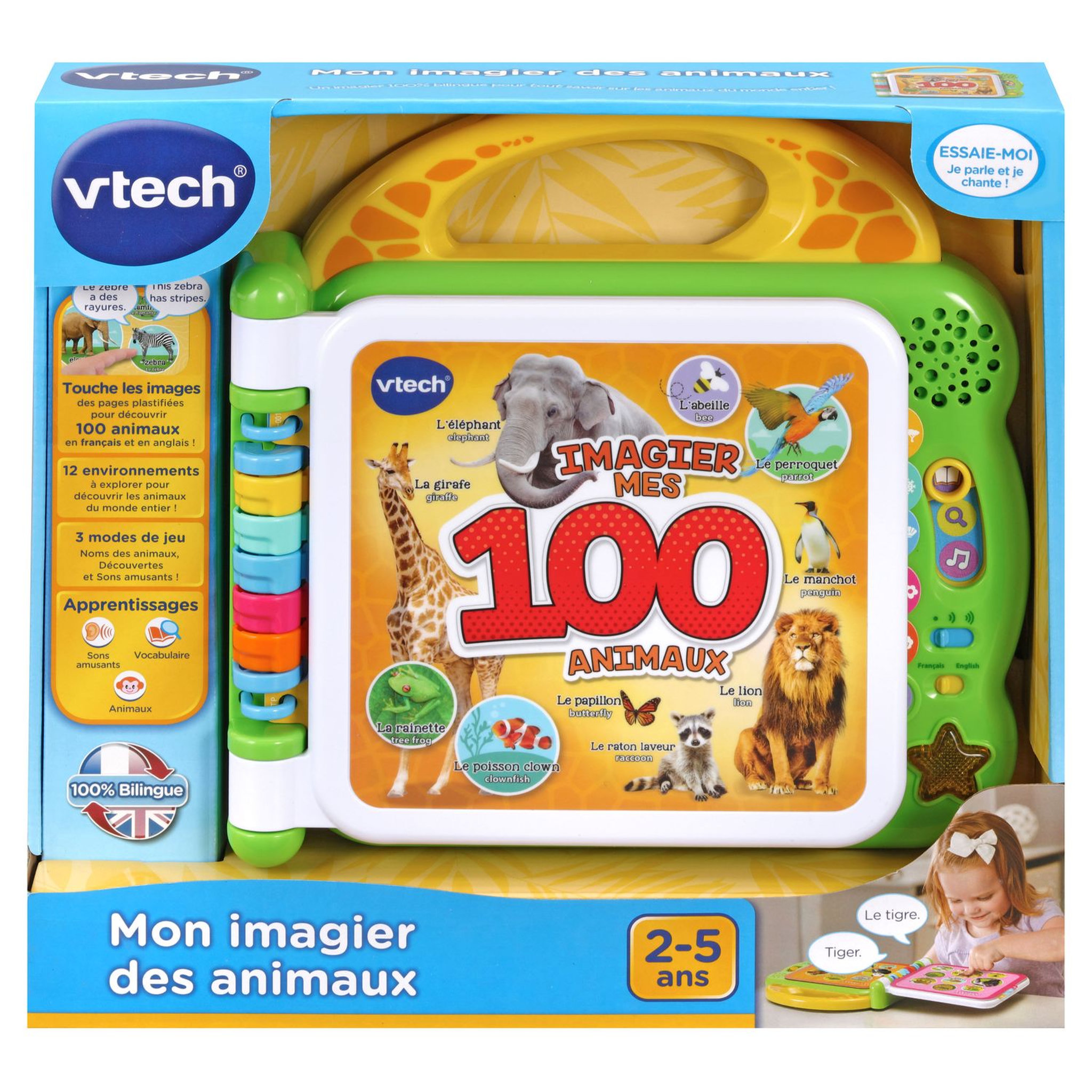 Voir la diapositive 2 : VTECH Mon imagier des animaux bilingue