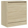 Voir la diapositive 4 : VIDAXL Armoire a chaussures chene sonoma 60x34x63,5 cm bois ingenierie