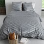 Voir la diapositive 3 : ATELIER DU COTON Housse de couette 260x240 GEO + 2 taies coton 57 fils