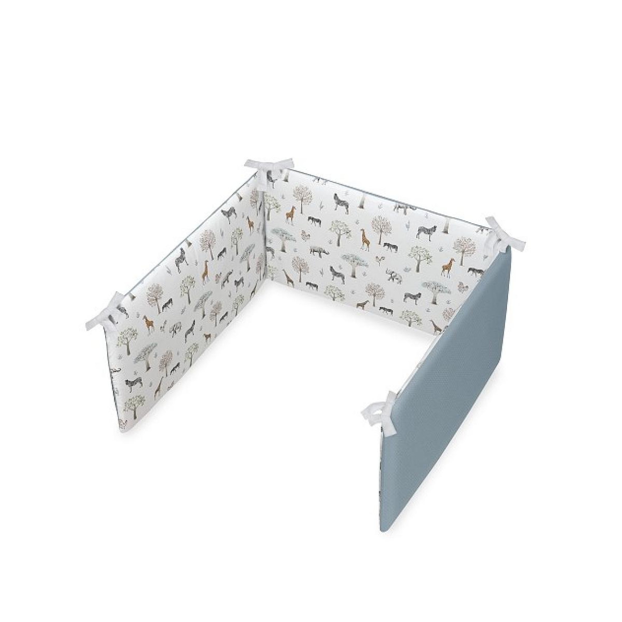 Voir la diapositive 2 : INTERBABY Parure Lit Bébé Amovible Serengueti - Blanc