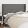 Voir la diapositive 1 : VIDAXL Tete de lit avec oreilles Gris fonce 183x23x118/128 cm Tissu