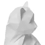  Statuette Déco Chat Origami  Delia  20cm Blanc