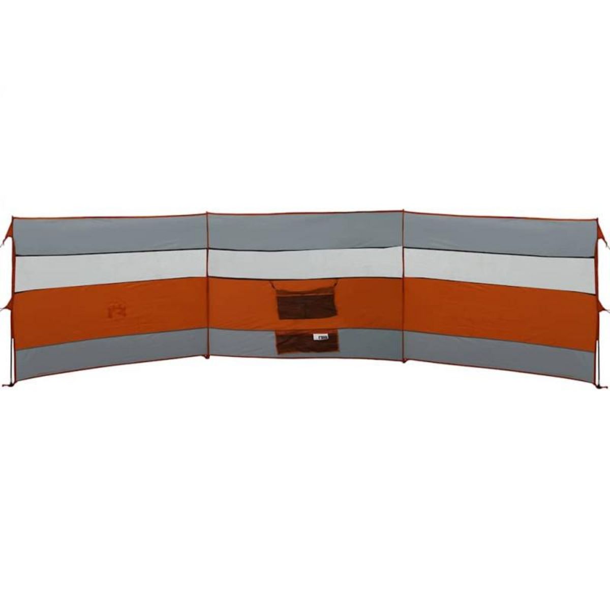 VIDAXL Brise vent de camping gris et orange 508x130 cm imperméable