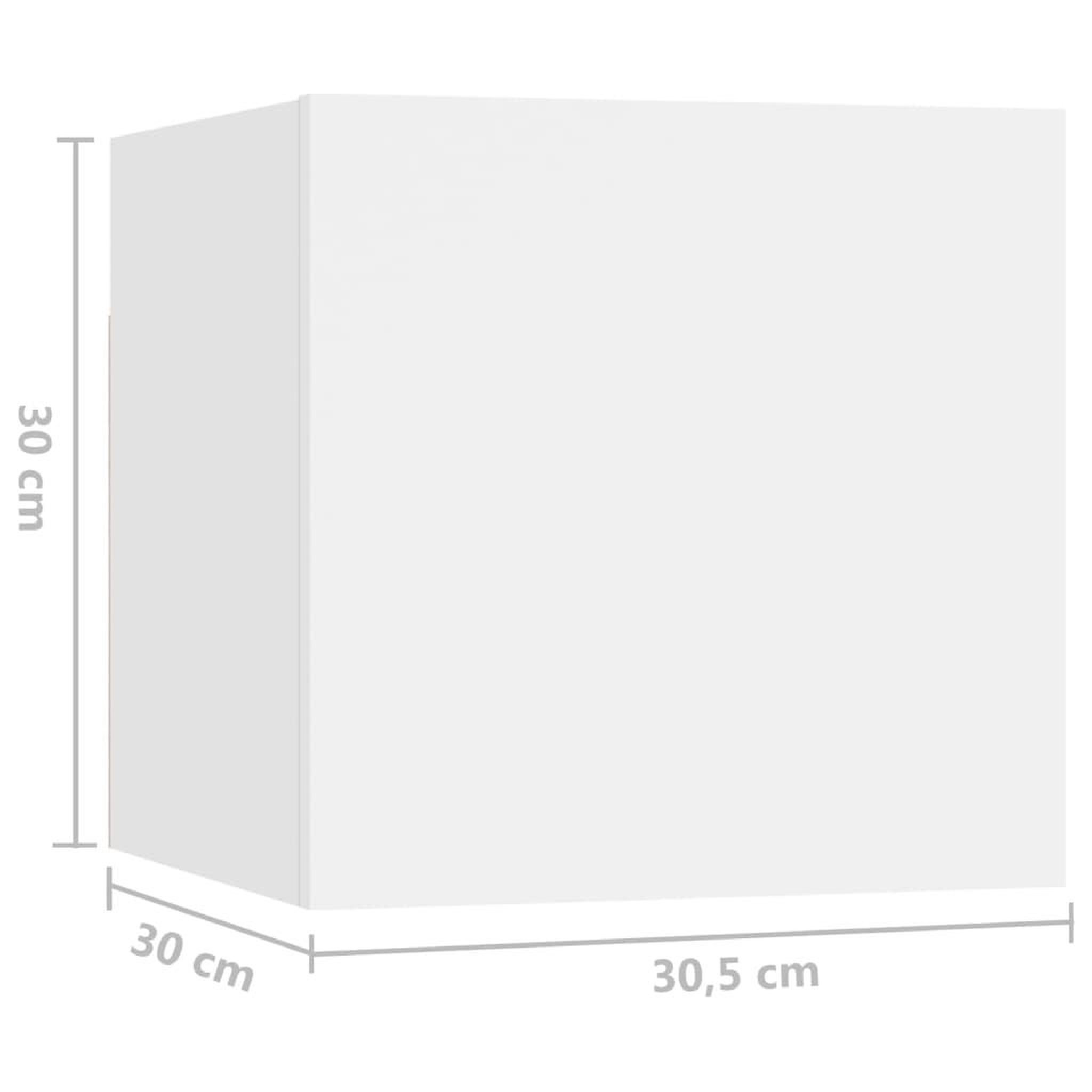 Voir la diapositive 6 : VIDAXL Tables de chevet 2 pcs Blanc 30,5x30x30 cm Bois d'ingenierie