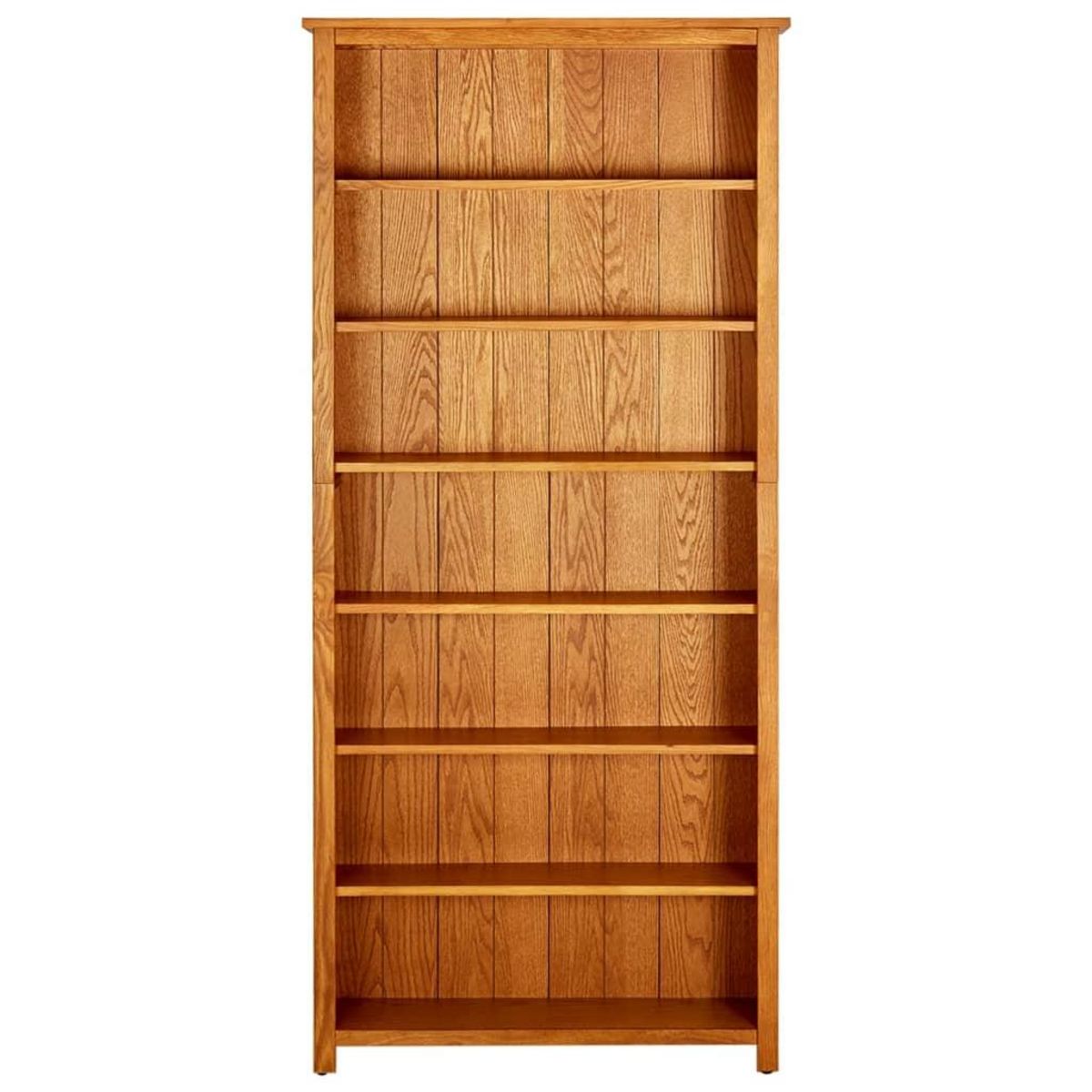 VIDAXL Bibliotheque a 7 niveaux 90x22,5x200 cm Bois de chene massif