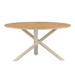 Paris Prix Table de Jardin Ronde  Mexico  140cm Naturel & Beige