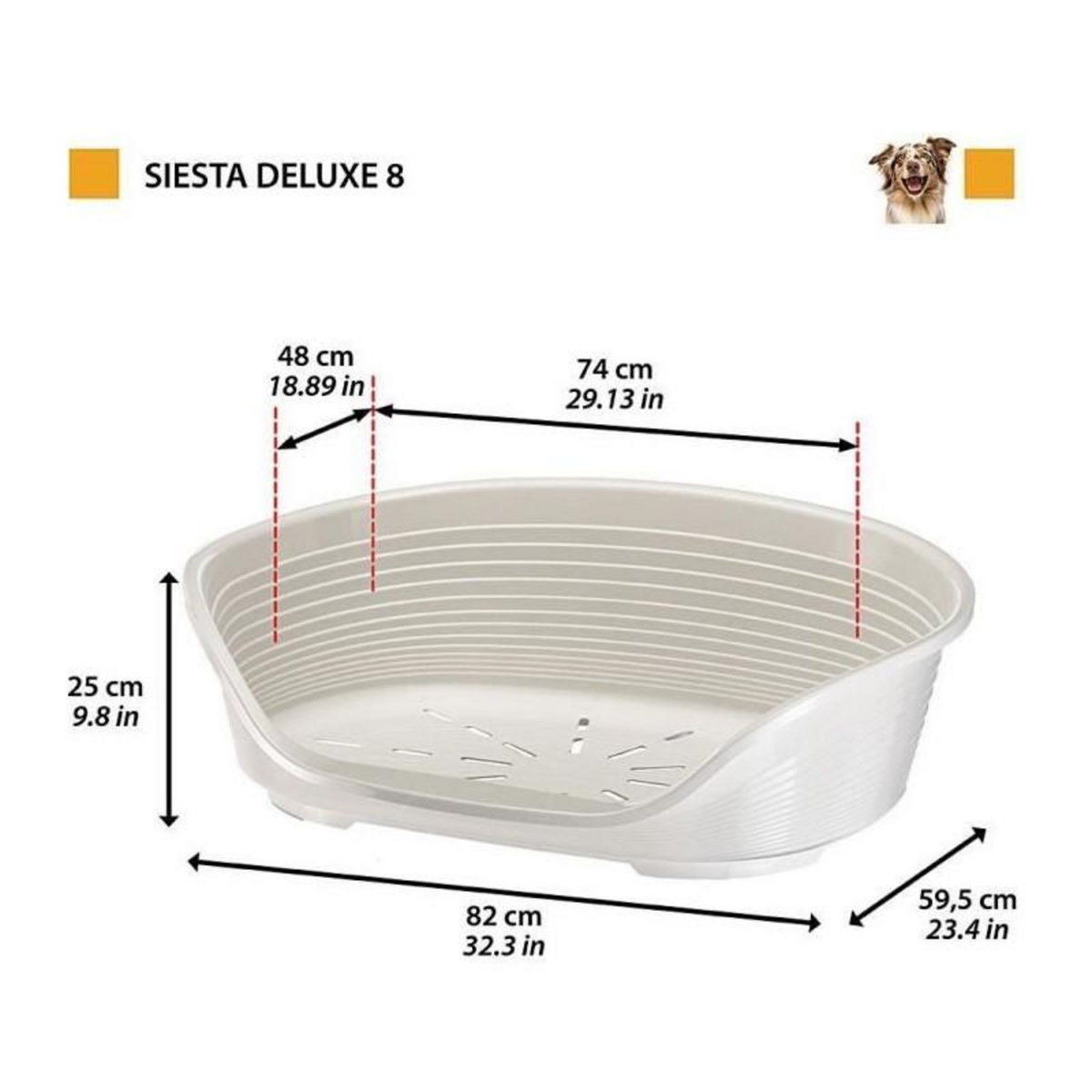 Ferplast Corbeille - FERPLAST - SIESTA DELUXE 8 - Gris clair