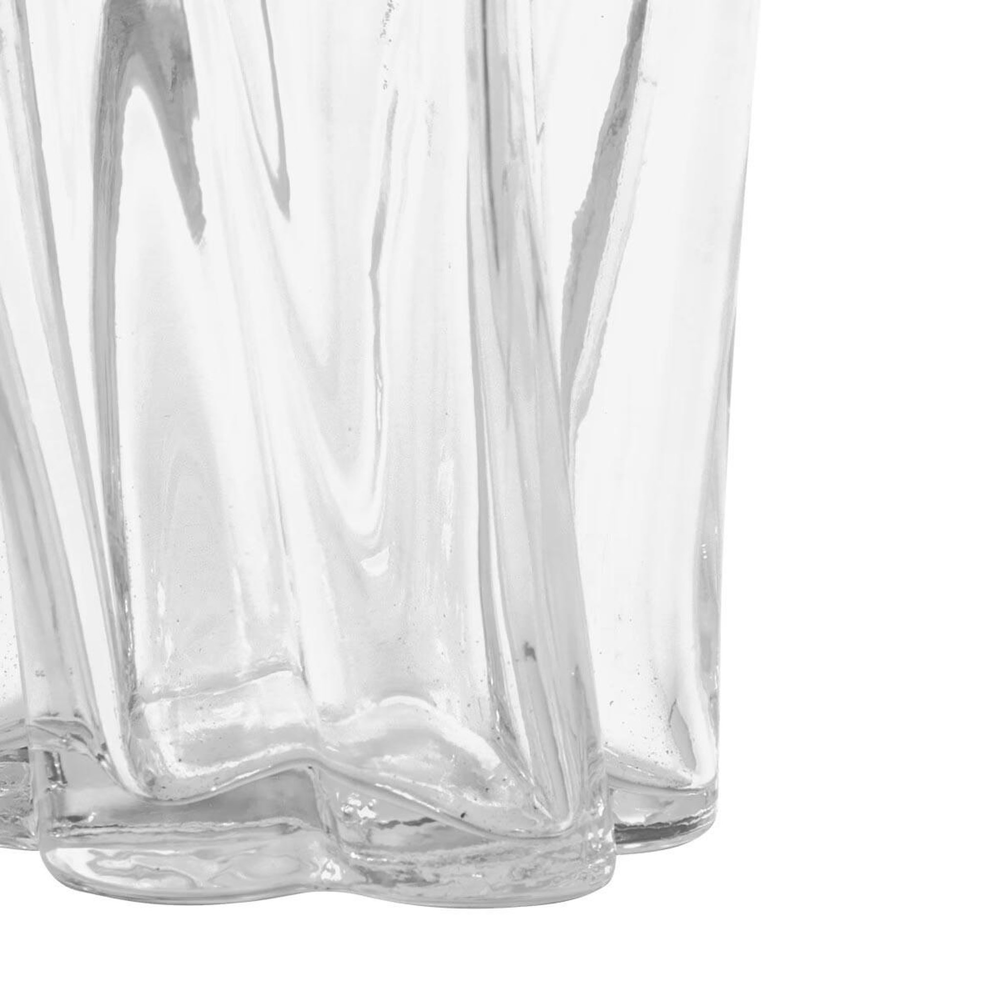 Voir la diapositive 3 : ATMOSPHERA Vase design en verre  noeli  25cm transparent