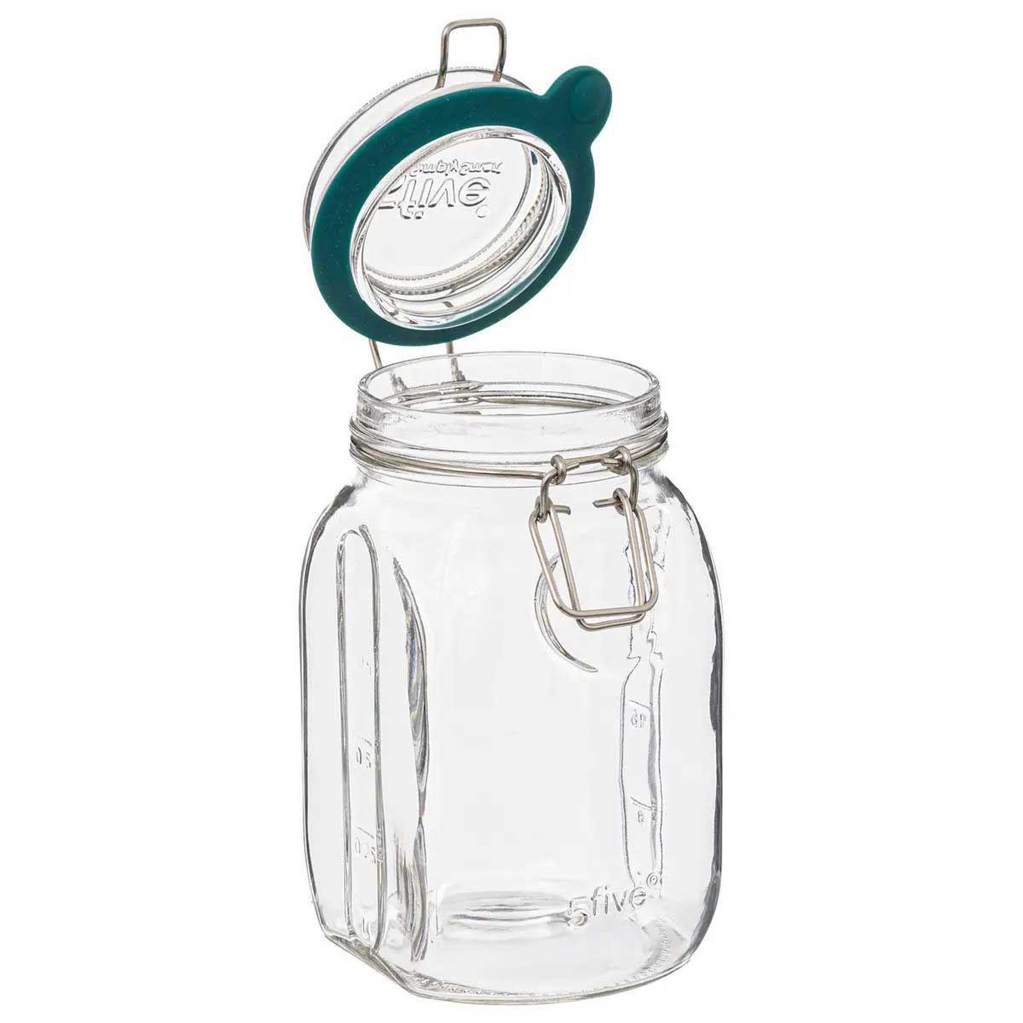 Voir la diapositive 2 : FIVE Bocal en verre gradué  jarro  1l transparent