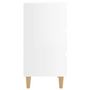 Voir la diapositive 5 : VIDAXL Table de chevet avec pieds en bois blanc brillant 40x35x69 cm