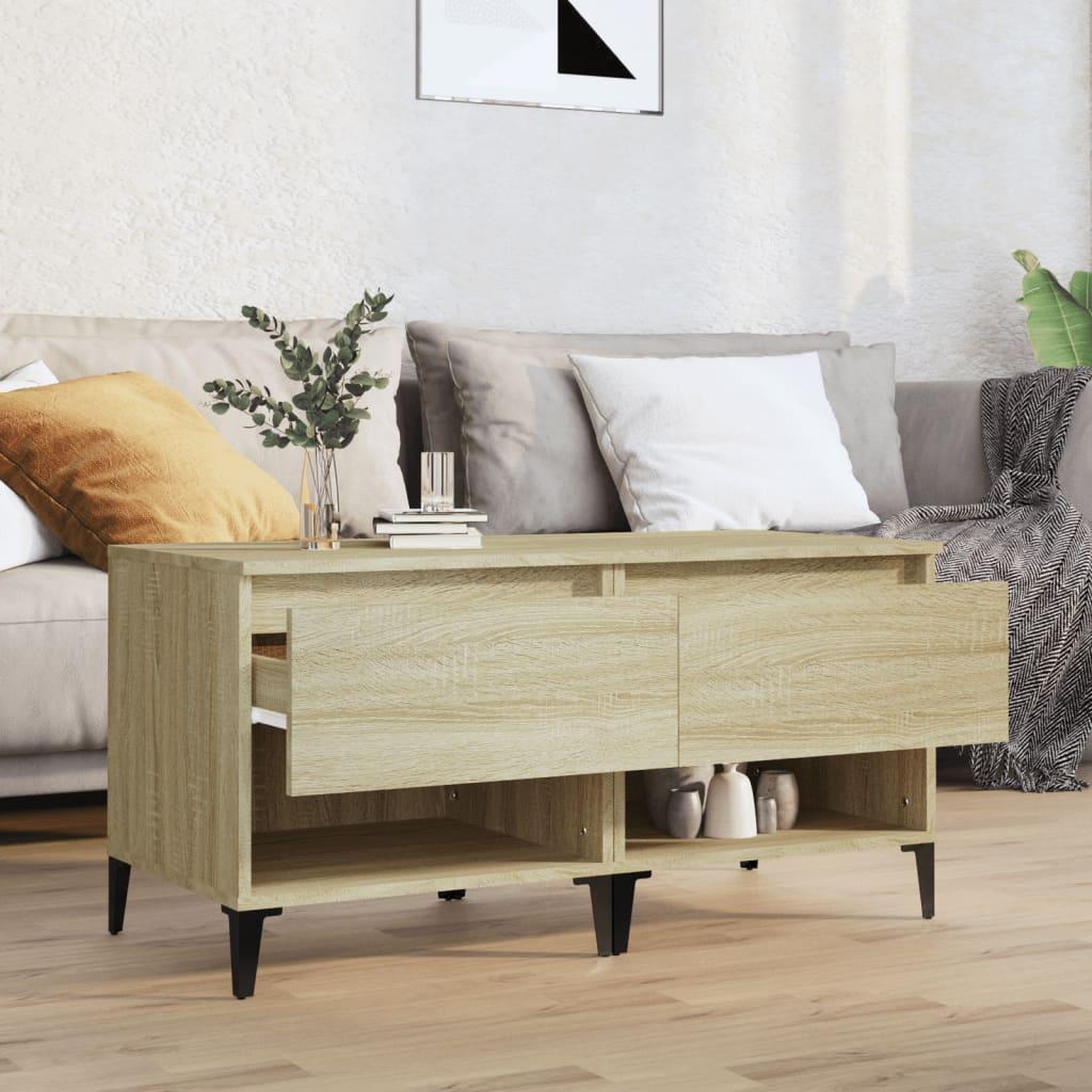 Voir la diapositive 3 : VIDAXL Tables d'appoint 2 pcs Chene sonoma 50x46x50 cm Bois ingenierie