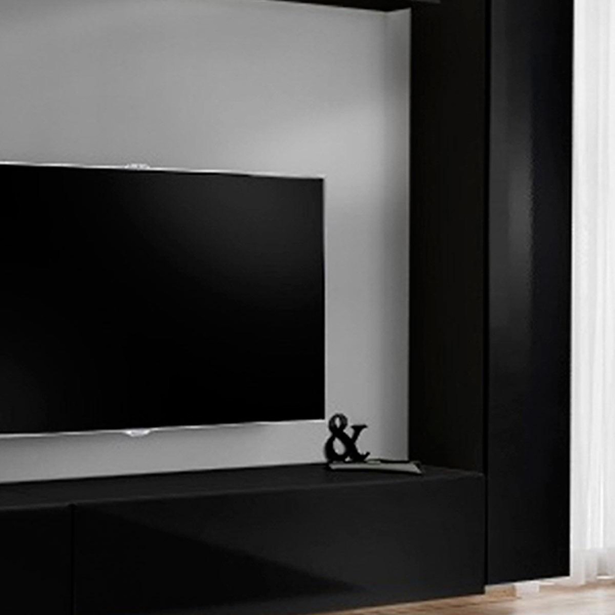 Voir la diapositive 3 : Paris Prix Meuble tv mural design  switch viii  280cm noir