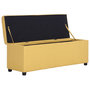 Voir la diapositive 5 : VIDAXL Banc avec compartiment de rangement 116 cm Jaune Polyester