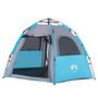 Voir la diapositive 5 : VIDAXL Tente de camping cabine 4 personnes bleu liberation rapide