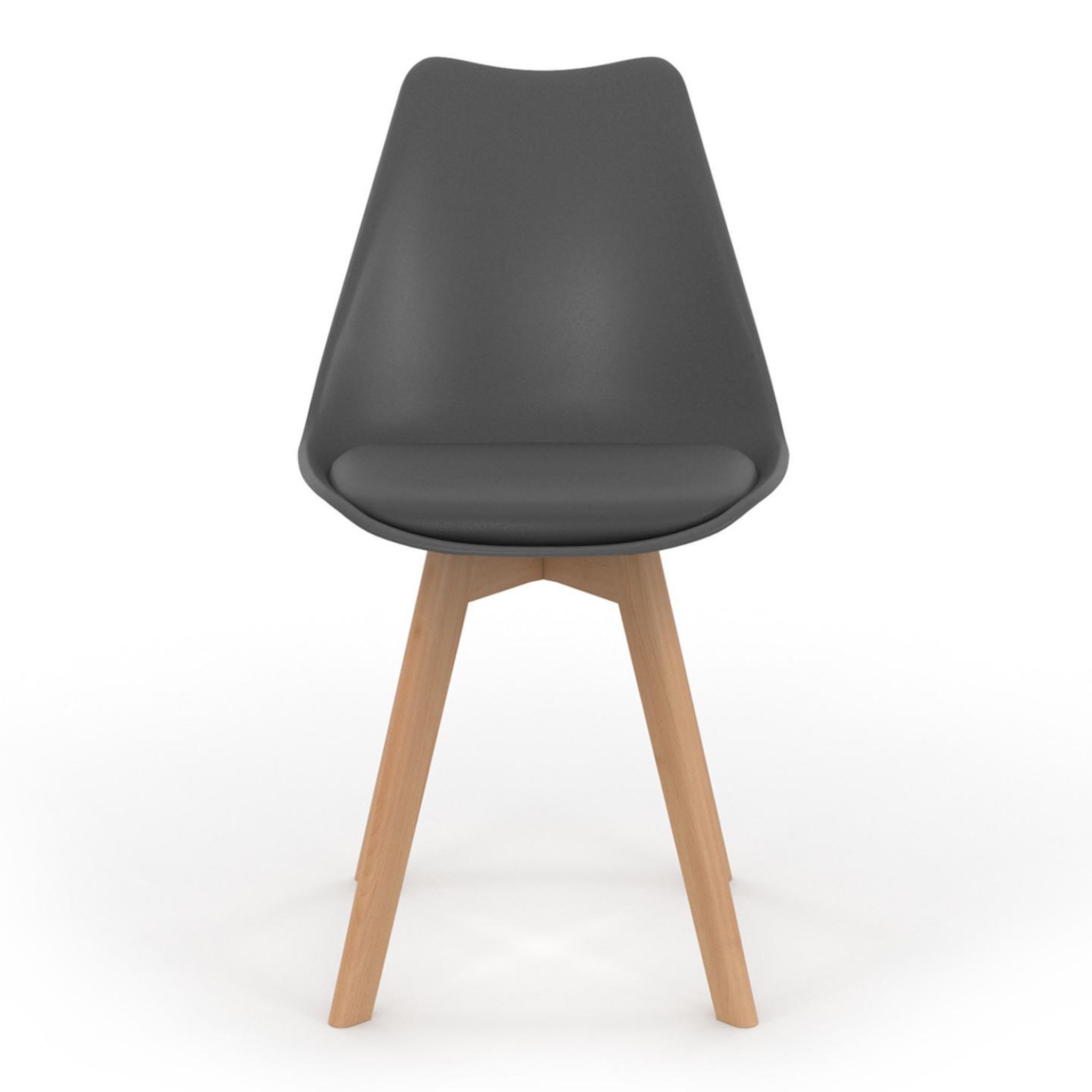 Voir la diapositive 3 : ID MARKET Lot de 4 chaises scandinaves sara mix color gris foncé, gris clair, blanc et jaune