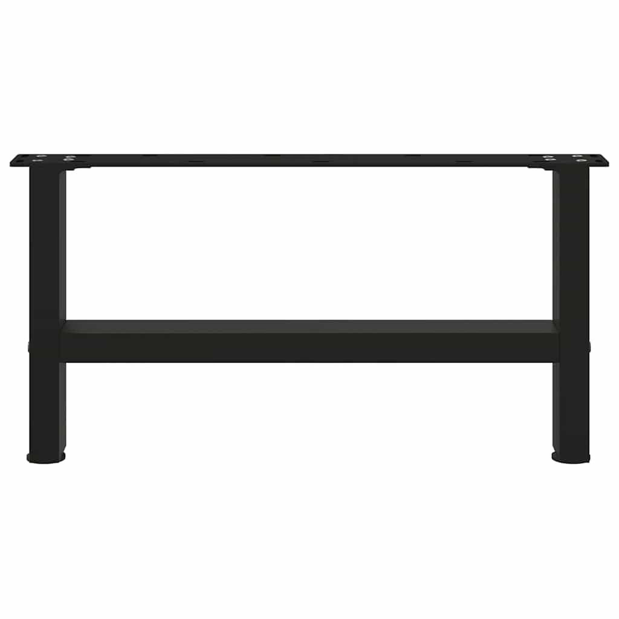 Voir la diapositive 5 : VIDAXL Pieds de table basse noir 2 pcs 60x(30-31) cm acier