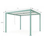 Voir la diapositive 3 : CONCEPT USINE Pergola bioclimatique structure aluminium vert lames orientables 3x3m CORFU