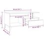Voir la diapositive 6 : VIDAXL Table basse Chene marron 90x49x45 cm Bois d'ingenierie