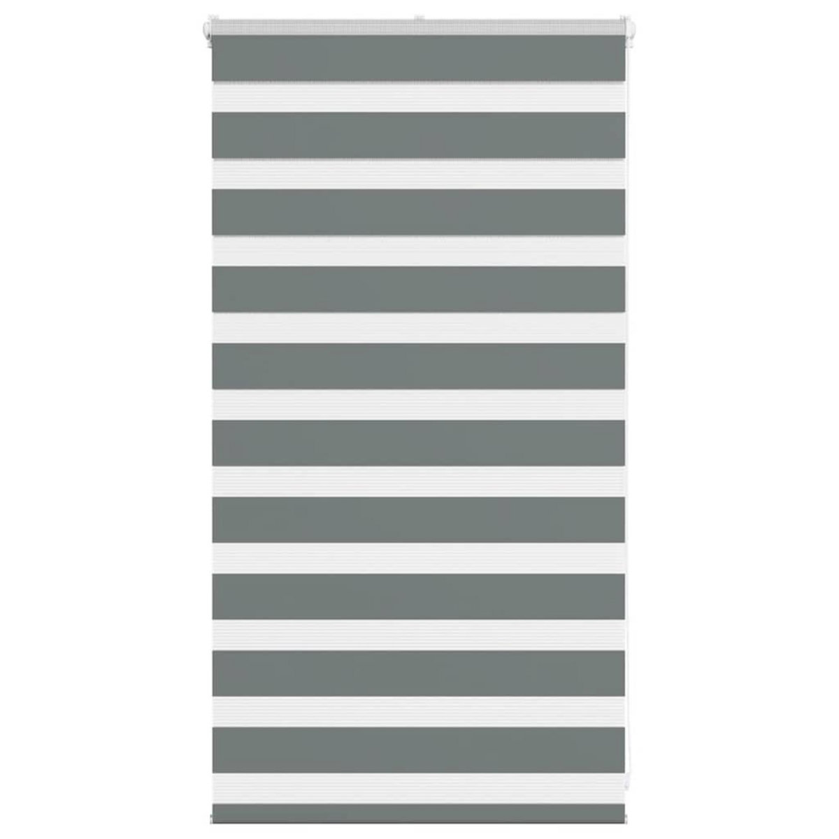 VIDAXL Store zebre gris fonce largeur du tissu 75,9 cm polyester