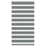 VIDAXL Store zebre gris fonce largeur du tissu 75,9 cm polyester