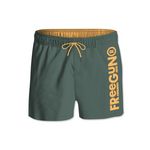 FREEGUN Boardshort court enfant ceinture tout-élastiquée. Coloris disponibles : Vert