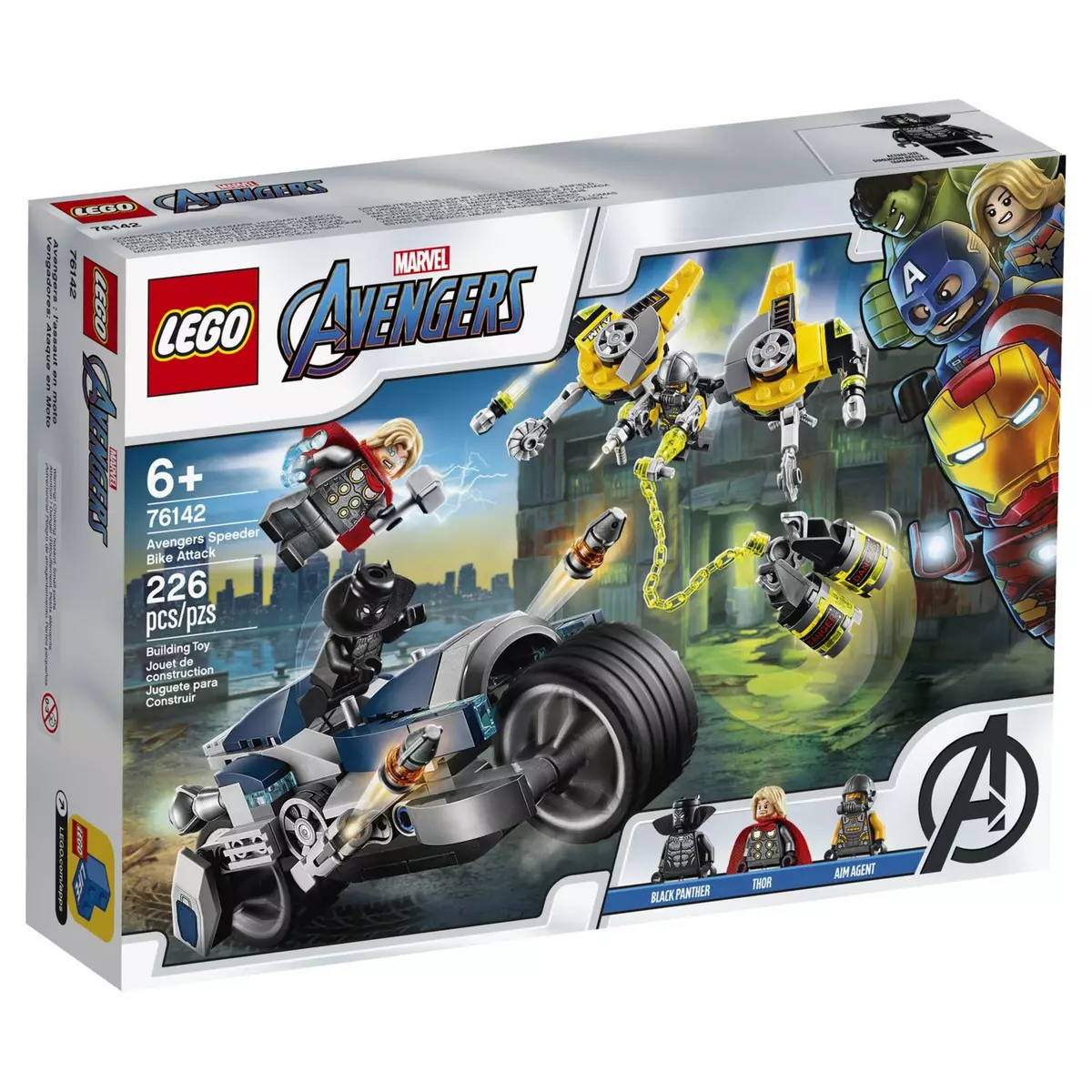 LEGO Super Héros Marvel 76142 - L'Attaque du Speeder Bike des Avengers 