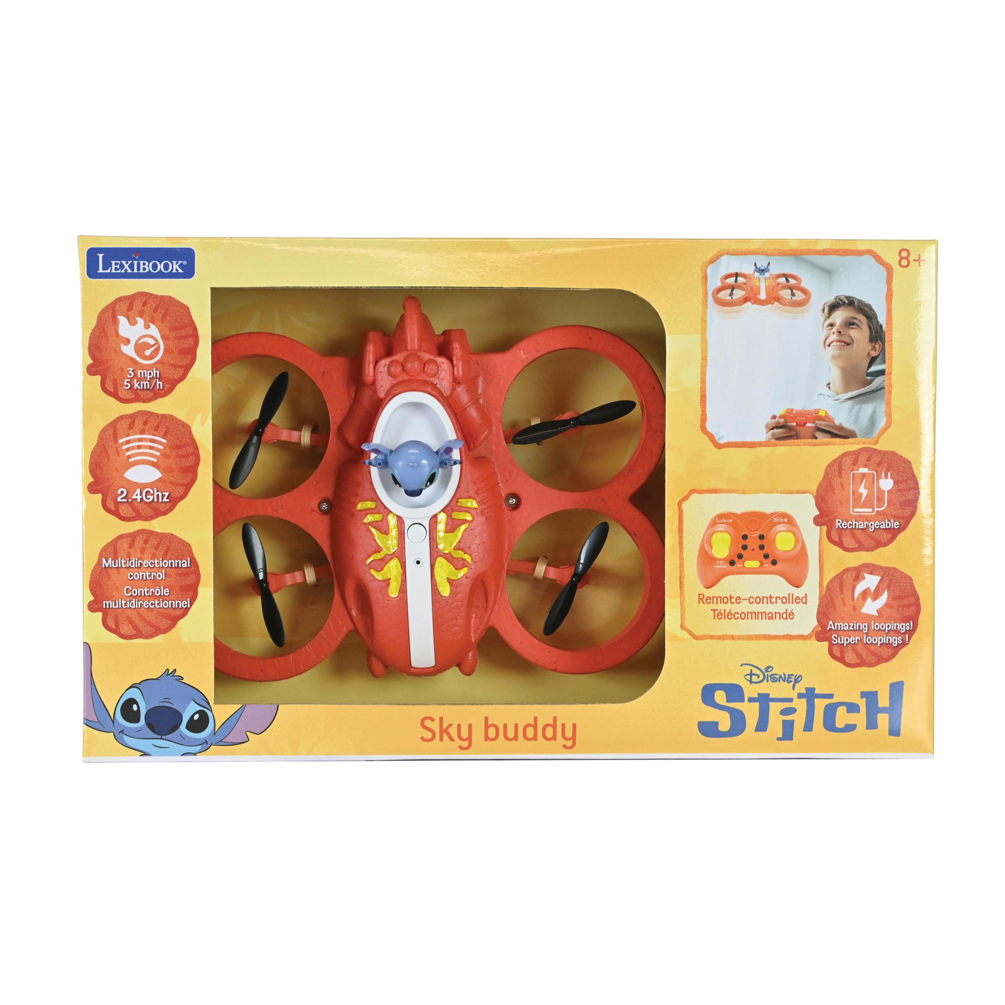 Voir la diapositive 4 : Lexibook RC Flying Stitch Volant Télécommandé