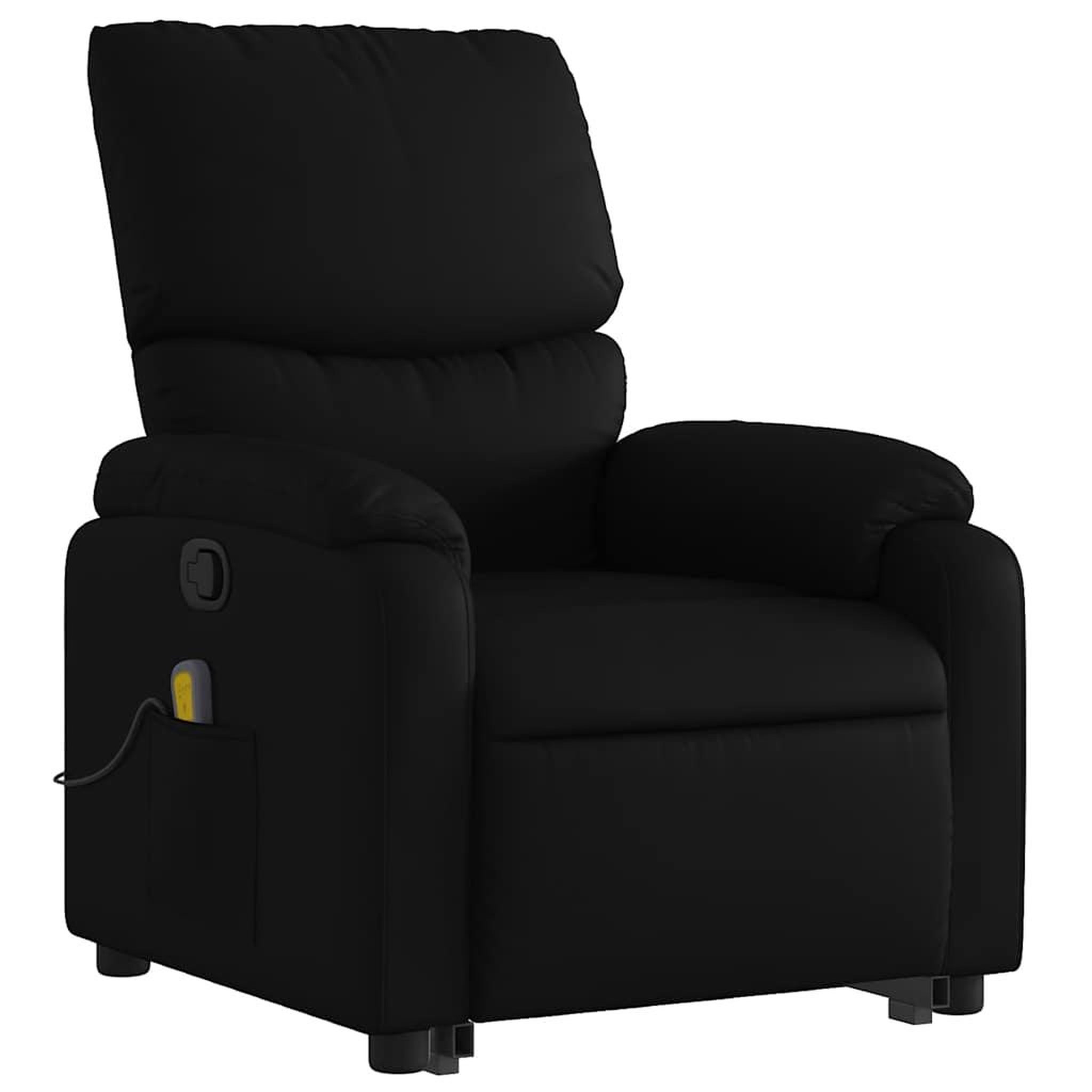Voir la diapositive 4 : VIDAXL Fauteuil inclinable de massage Noir Similicuir
