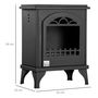 Voir la diapositive 3 : HOMCOM Cheminée bioéthanol sur pieds style néo-rétro poêle 1 brûleur 1,5 L dim. 41L x 25l x 54H cm couverture 20-25 m² noir