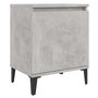 Voir la diapositive 5 : VIDAXL Tables de chevet avec pieds en metal gris beton 40x30x50 cm