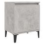 Voir la diapositive 5 : VIDAXL Tables de chevet avec pieds en metal gris beton 40x30x50 cm