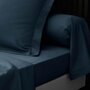 Voir la diapositive 4 : Paris Prix Drap Housse  Percaline  140x190cm Bleu Nuit