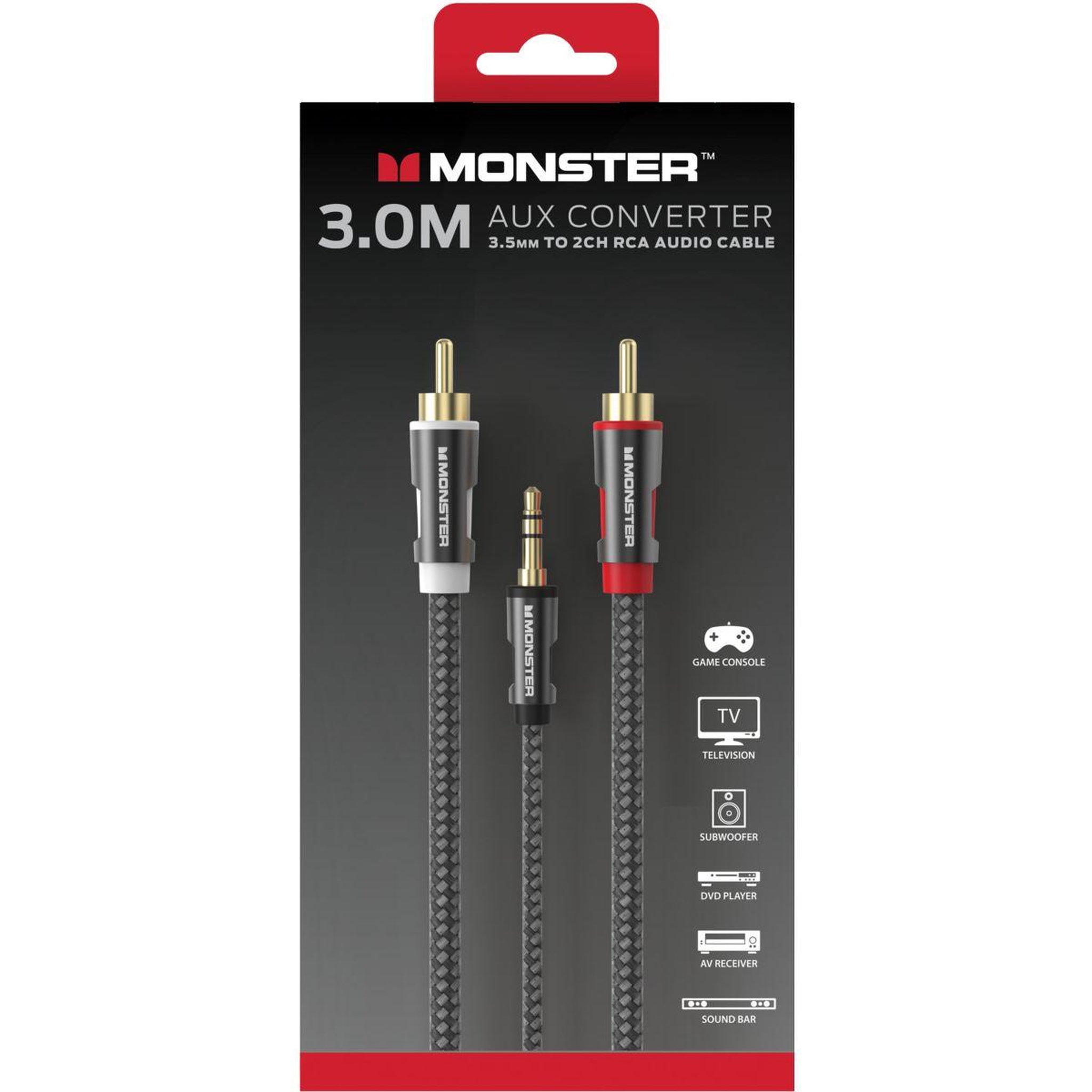 Monster Cable Câble jack 3.5mm/2 rca 3m