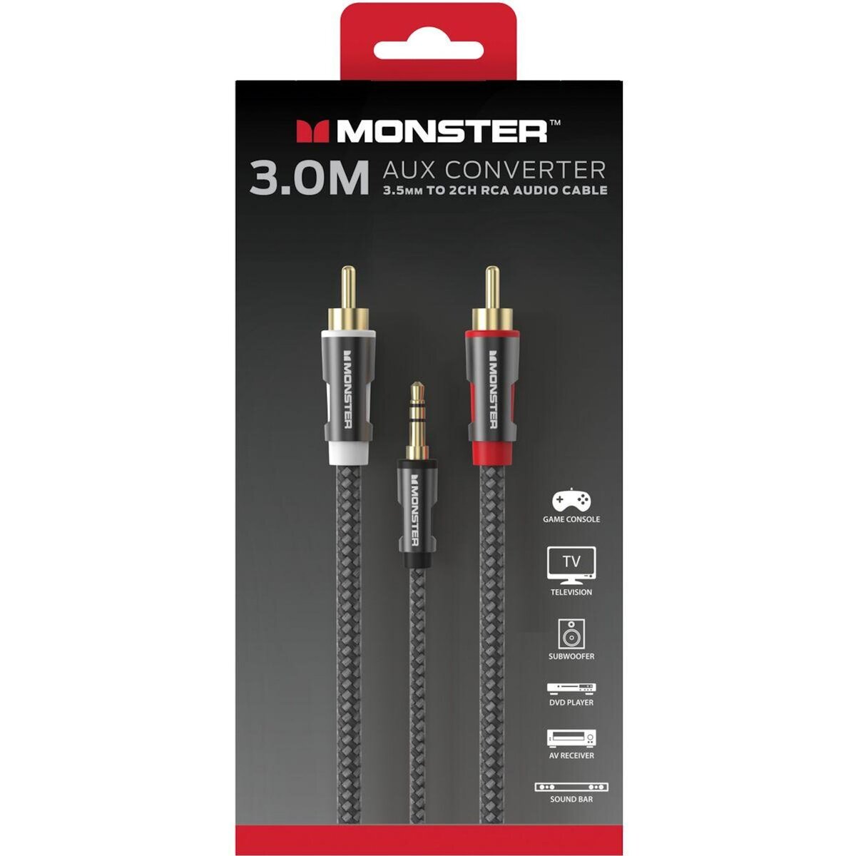 Monster Cable Câble Jack 3.5MM/2 RCA 3M