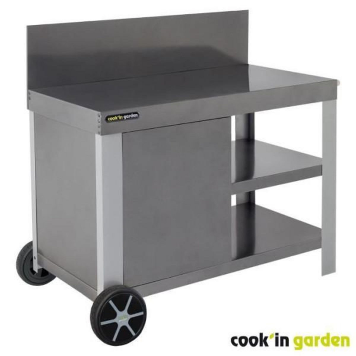 Cook'In Garden Desserte - COOK'IN GARDEN - Nova 110 - Avec crédence - 100% métal
