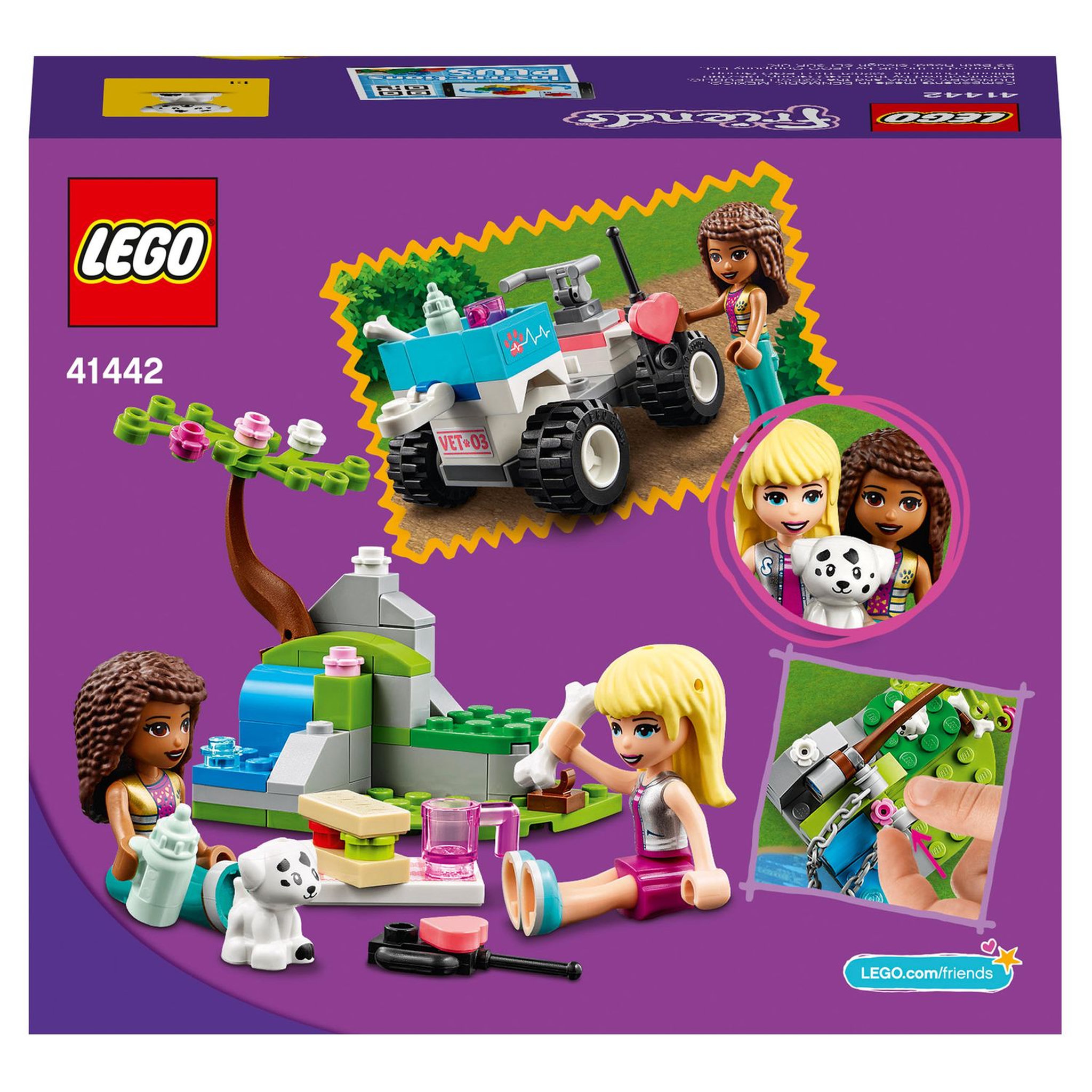 Voir la diapositive 8 : LEGO Friends 41442 Le buggy de sauvetage de la clinique vétérinaire