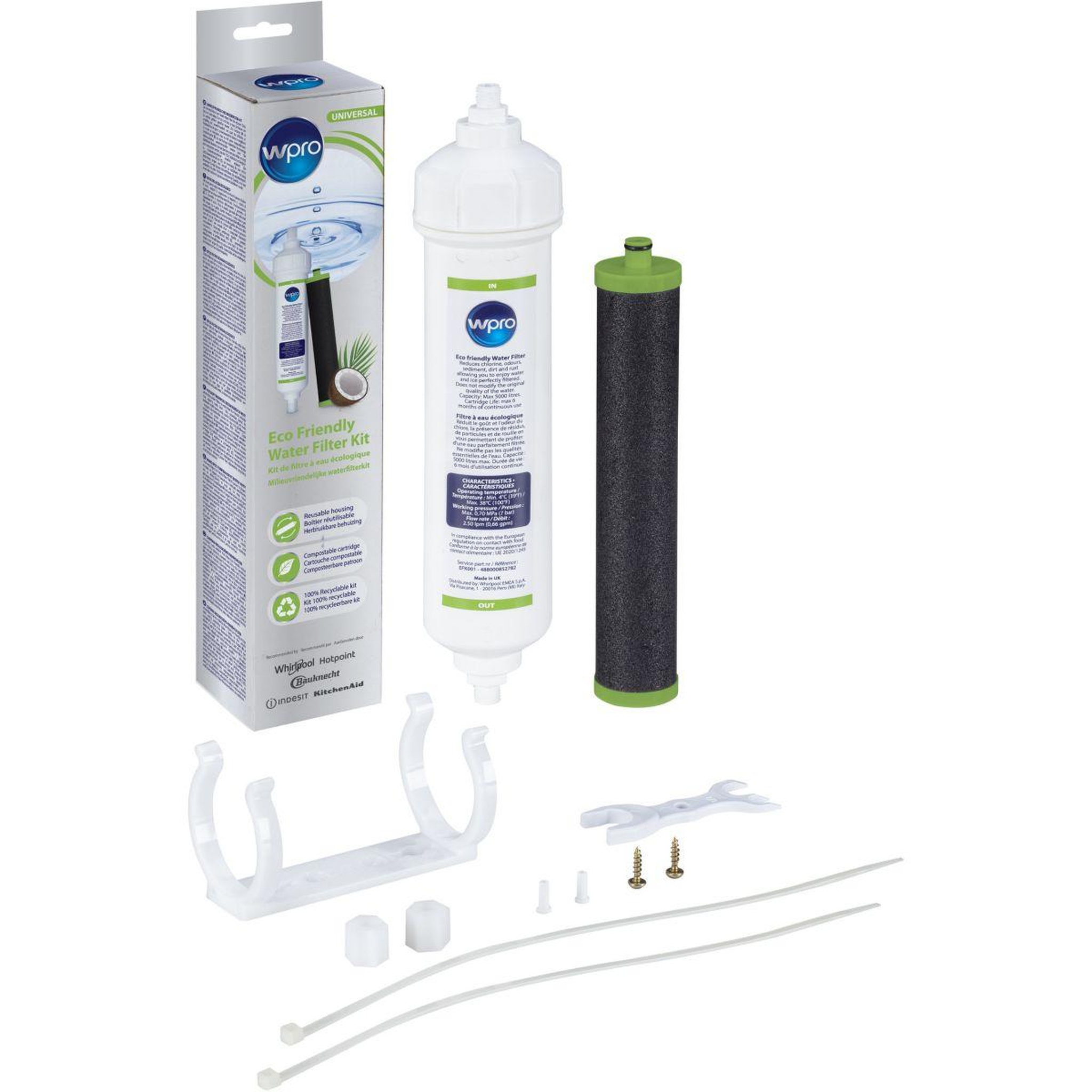 Voir la diapositive 5 : WPRO Filtre à eau externe éco-responsable - efk001