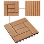 Voir la diapositive 4 : VIDAXL Carreaux de terrasse 22 pcs 30 x 30 cm 2 m^2 WPC Teck