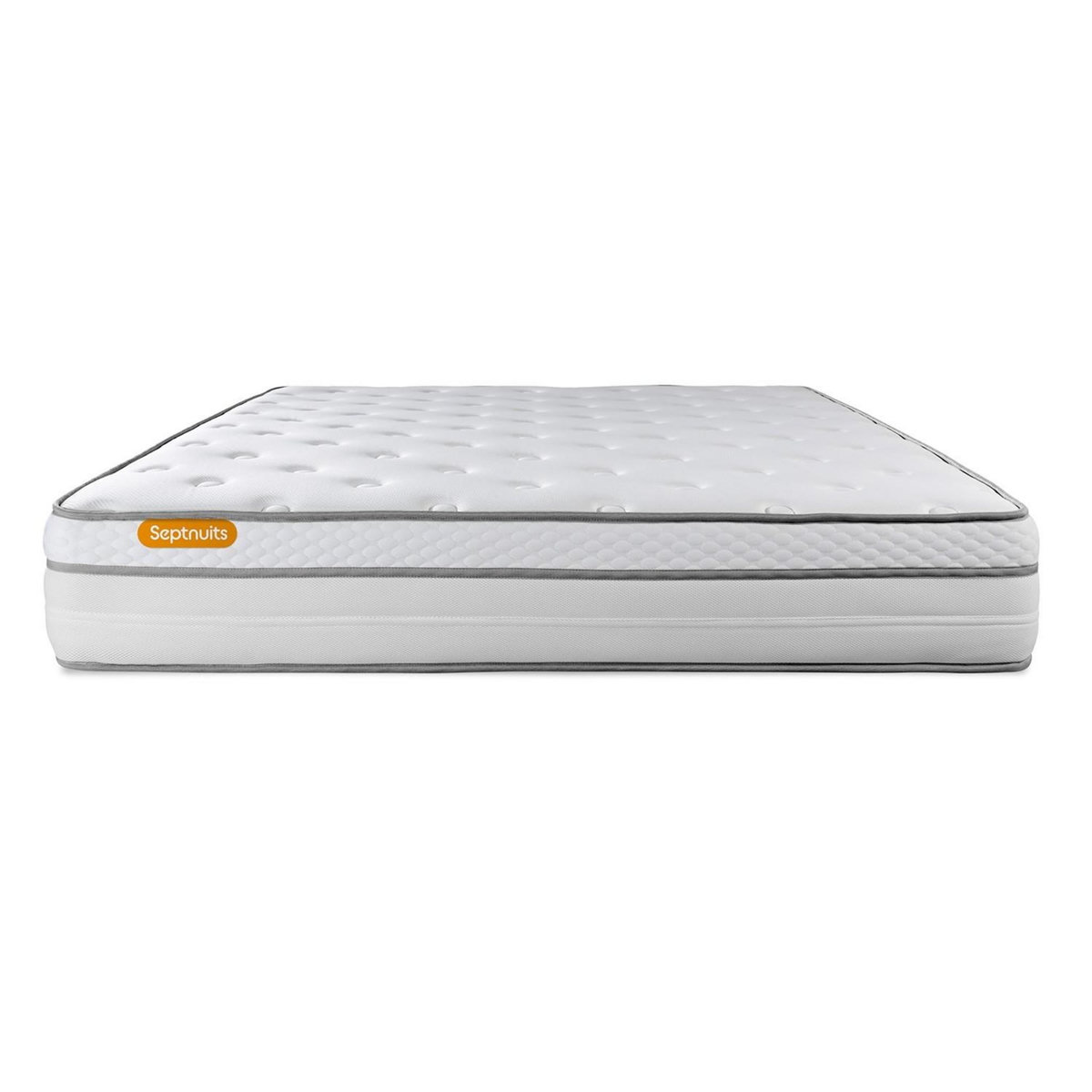 SEPTNUITS Matelas Memo Luxe  Ressorts ensachés + mémoire de forme 5 zones de confort MAXI épaisseur