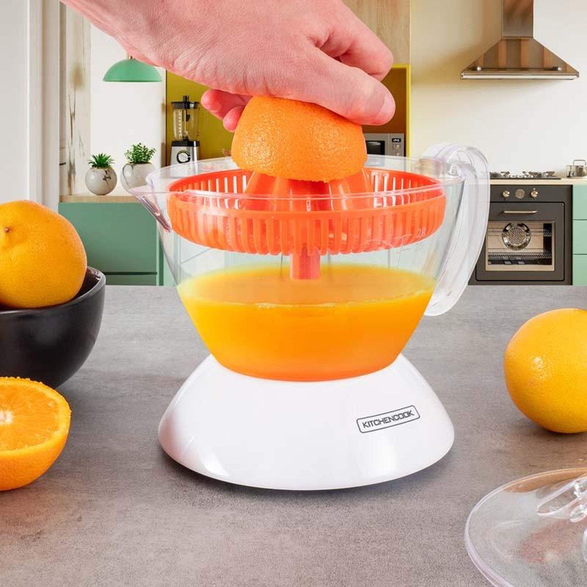 Voir la diapositive 4 : KITCHENCOOK Kitchencook - presse agrume électrique 800ml - 1 cône de pressage  - poignée ergonomique - sans bpa - bec verseur