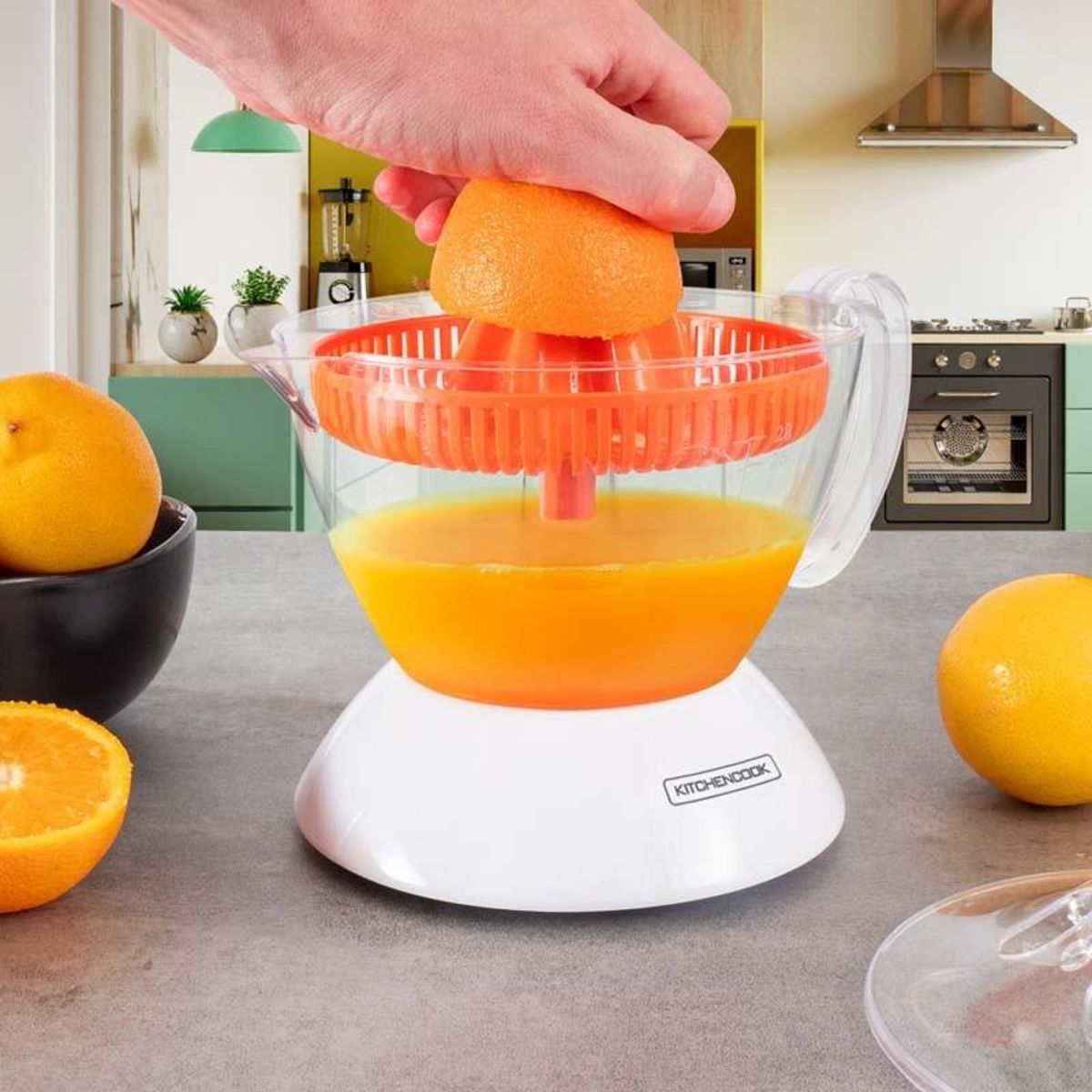 KITCHENCOOK Kitchencook - Presse Agrume électrique 800ml - 1 Cône De Pressage  - Poignée Ergonomique - Sans Bpa - Bec Verseur