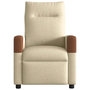 Voir la diapositive 5 : VIDAXL Fauteuil inclinable de massage electrique creme tissu