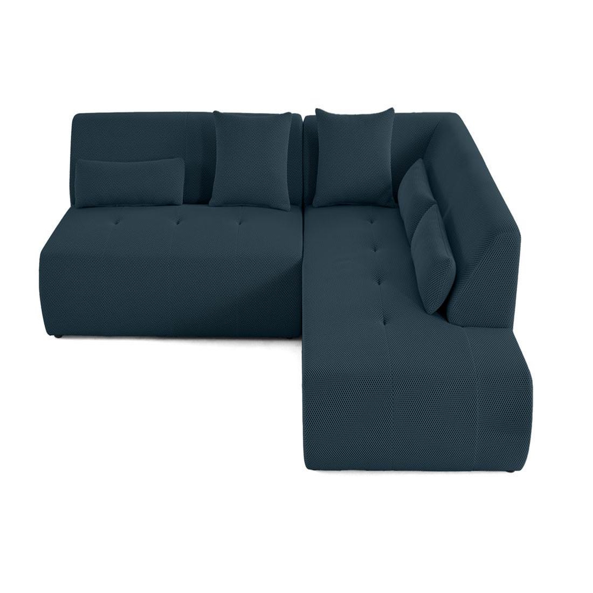 Voir la diapositive 6 : LISA DESIGN Onyx - canapé modulable d'angle droit 5 places - en tissu mailles 3d