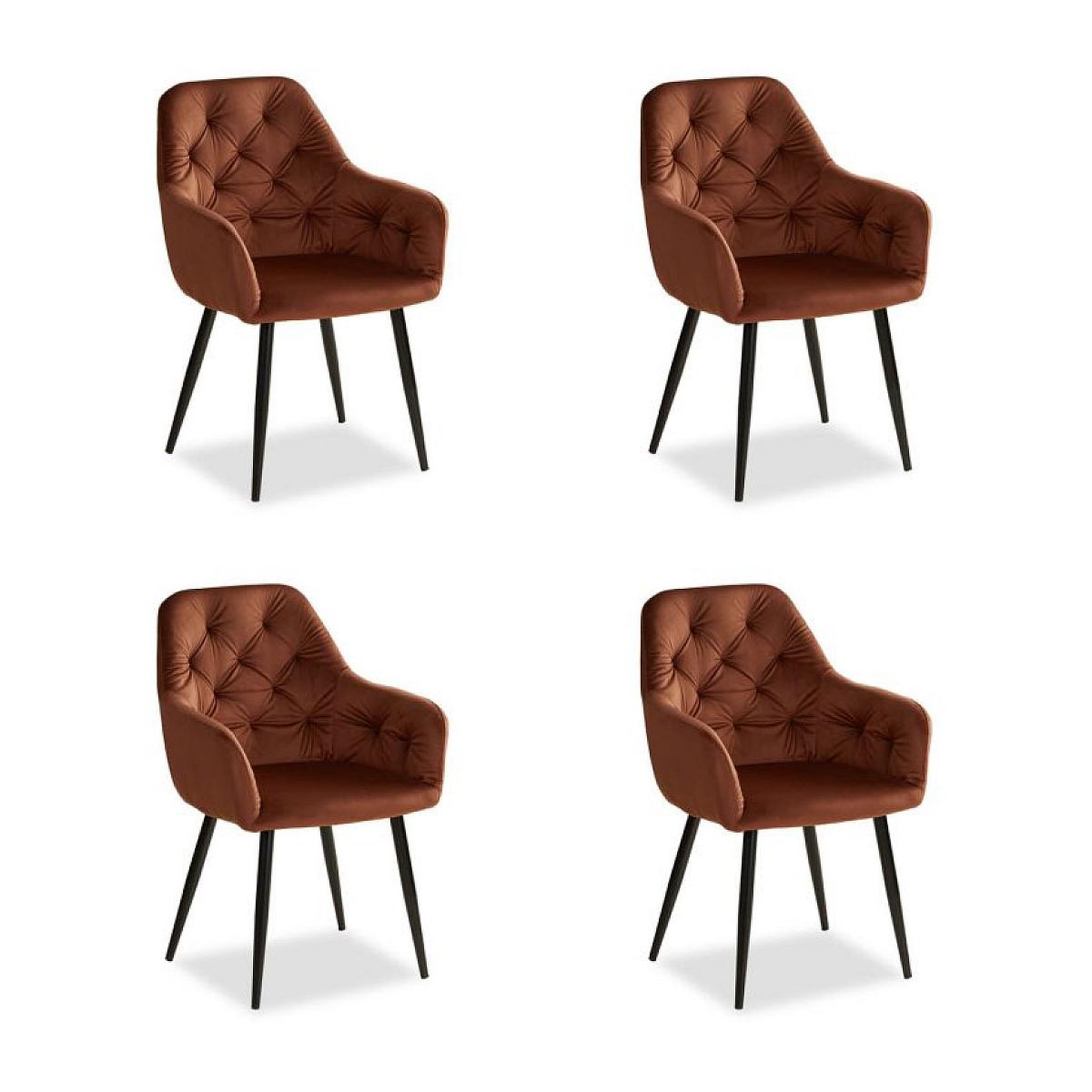 HomeStyle4U Chaise de salle à manger lot 4 chaises marron