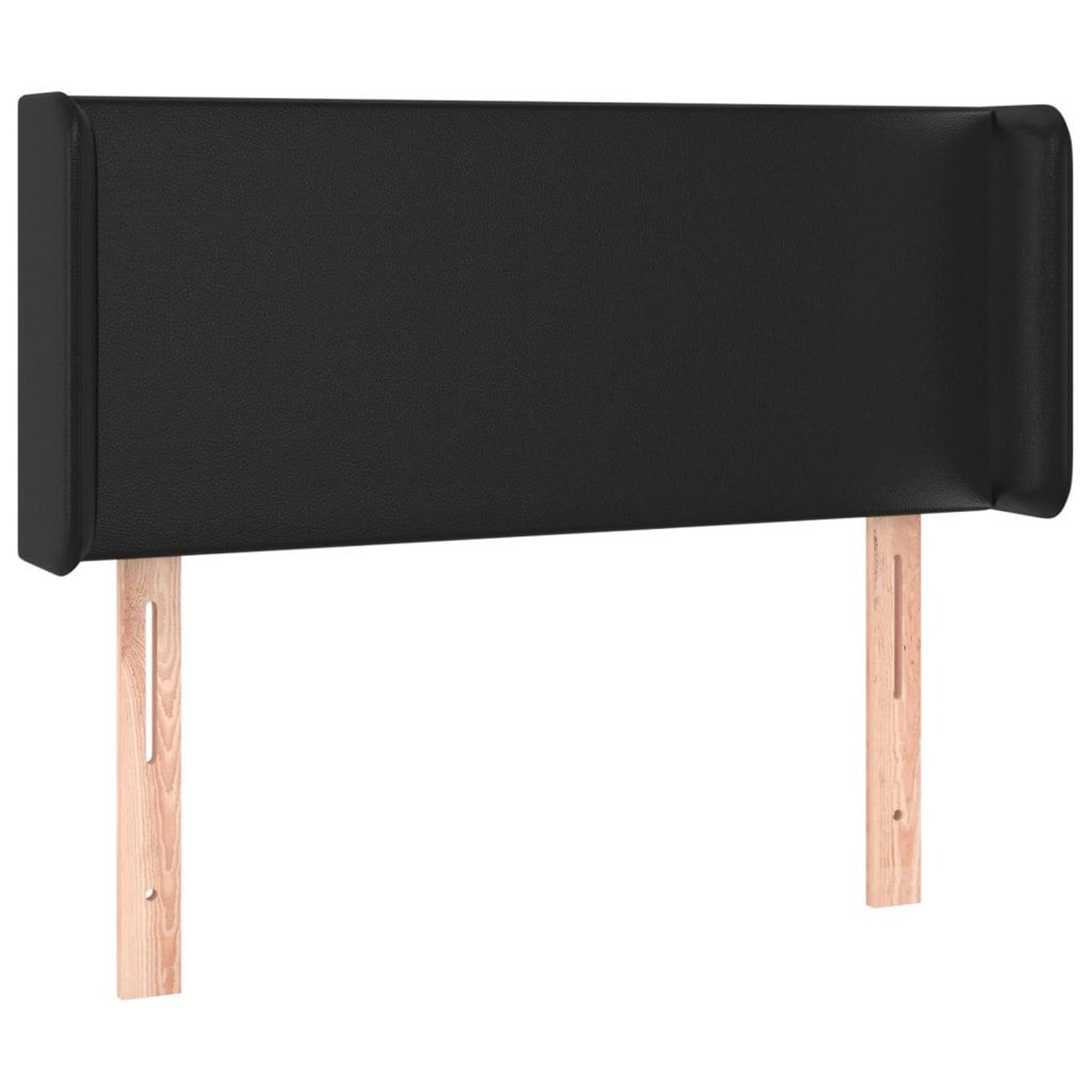 Voir la diapositive 2 : VIDAXL Tete de lit avec oreilles Noir 93x16x78/88 cm Similicuir