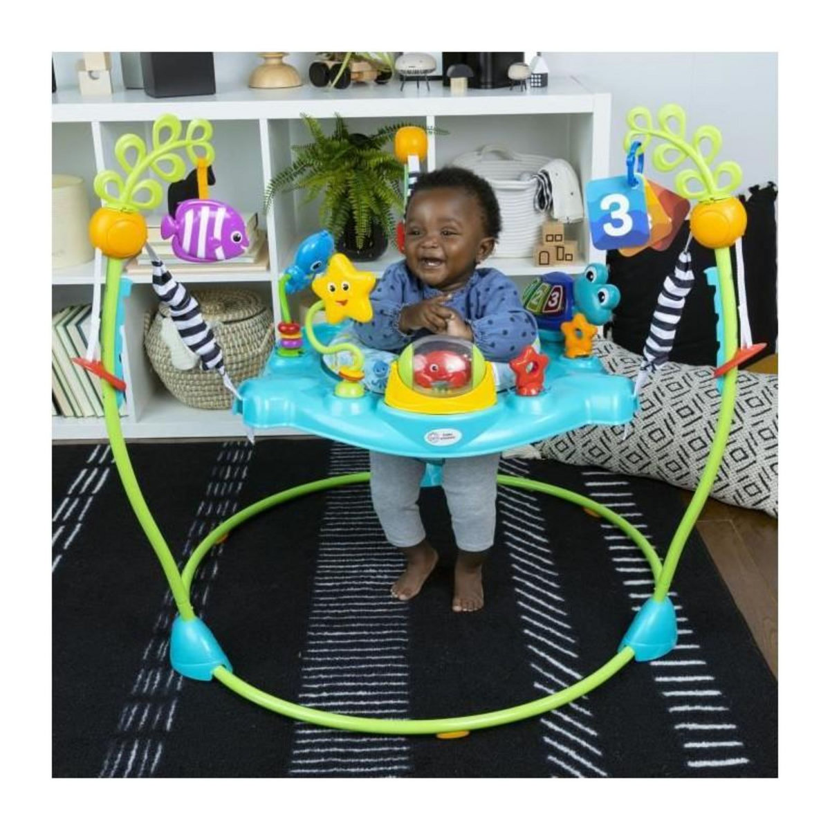 BABY EINSTEIN BABY EINSTEIN Ocean Explorers Curiosity Cove aire d'éveil éducative 2 en 1 et jouet au sol, poids maximum 11kg, des 6 mois