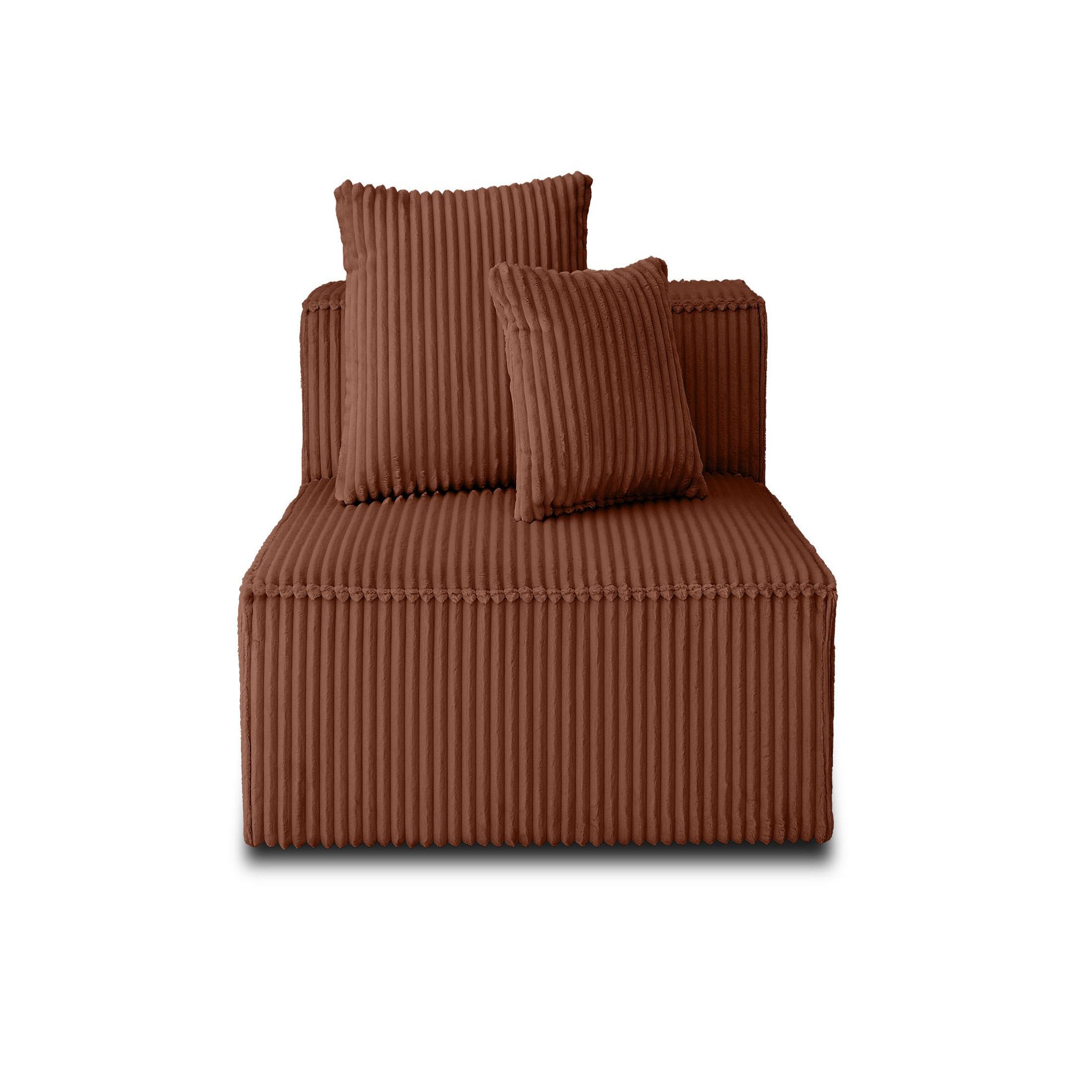 Voir la diapositive 5 : LISA DESIGN Colombine - module d'assise - en velours côtelé grosses côtes