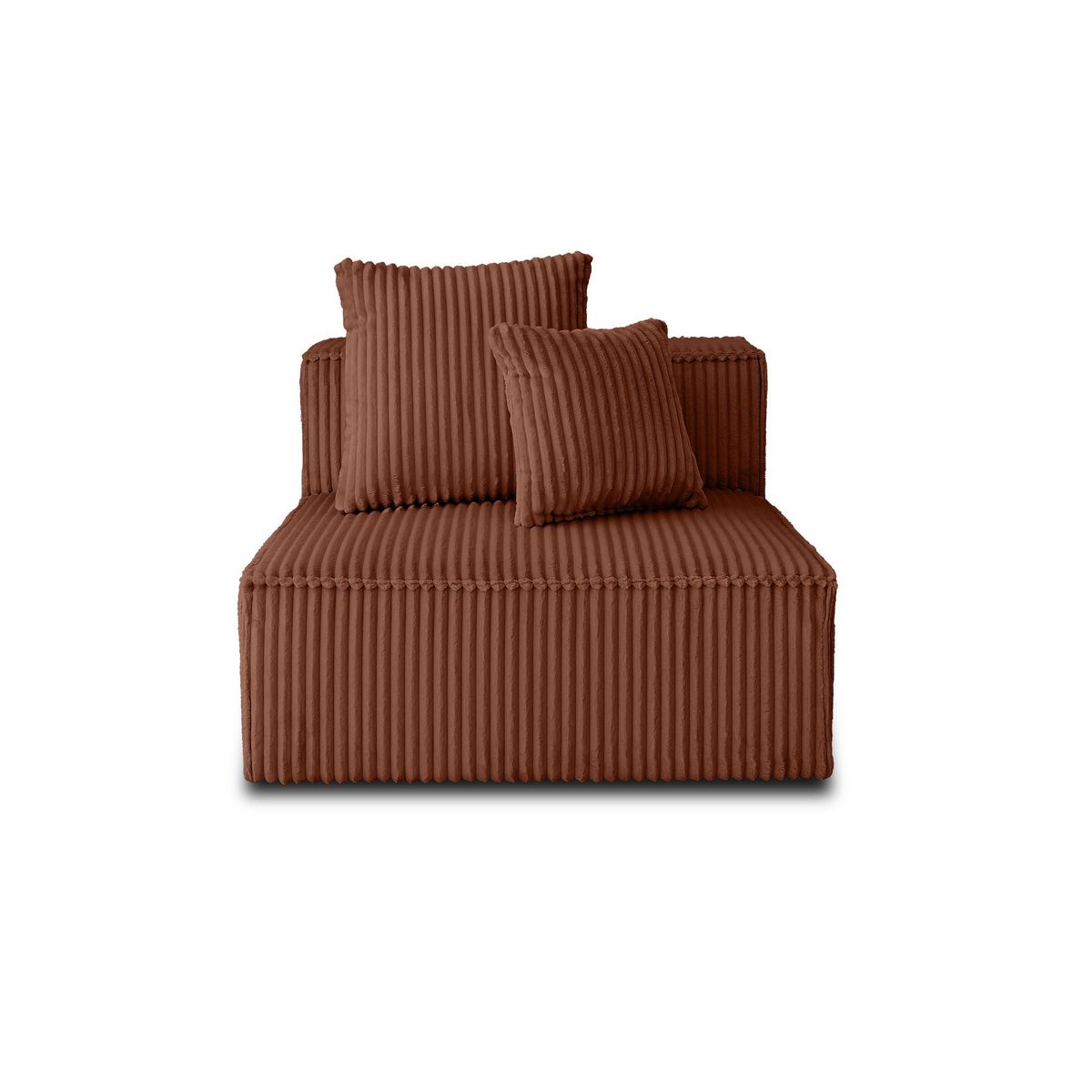 LISA DESIGN Colombine - module d'assise - en velours côtelé grosses côtes