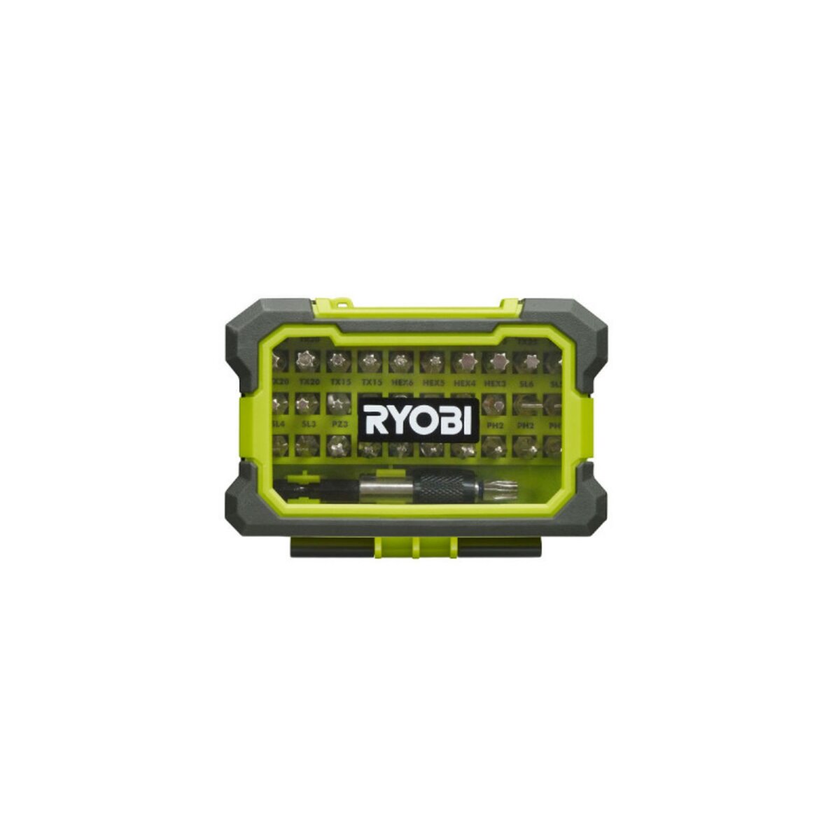 Ryobi Coffret antichoc 32 embouts de vissage RYOBI - porte-embouts à fixation rapide - RAK32MSD