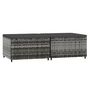 Voir la diapositive 2 : VIDAXL Repose-pieds de jardin et coussins lot de 2 gris resine tressee